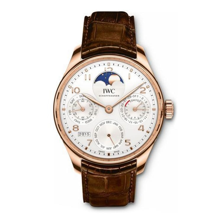 IWC Portofino IW458108 Rose Gold with Black Leather Watch