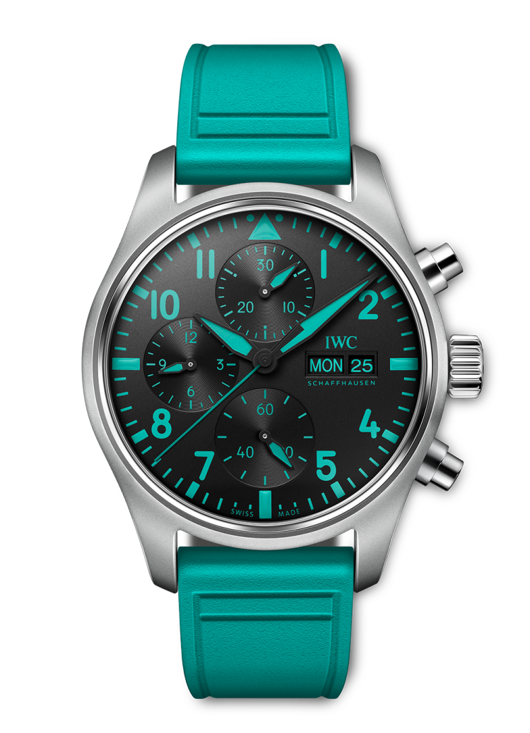 PILOT’S WATCH CHRONOGRAPH 41 EDITION “MERCEDES-AMG PETRONAS FORMULA ONE™ TEAM” IW38808 with green strap