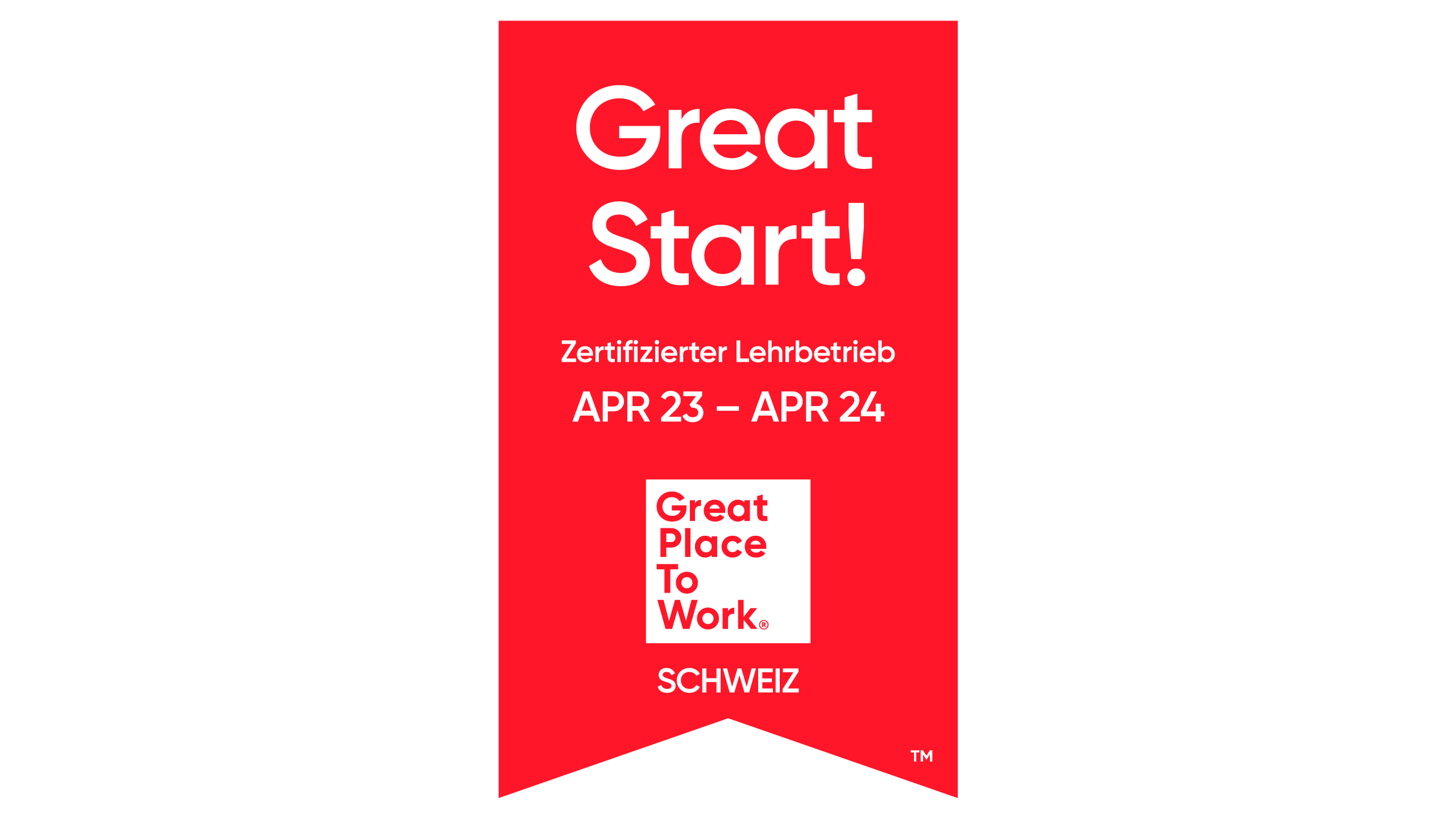“最佳职场（Great Place to Work）”嘉奖 - 2023年4月至2024年4月
