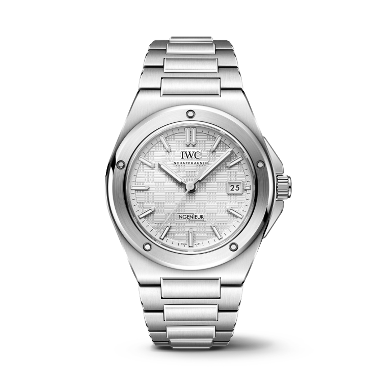 Front image of Ingenieur Automatic 40 with silver plated dial